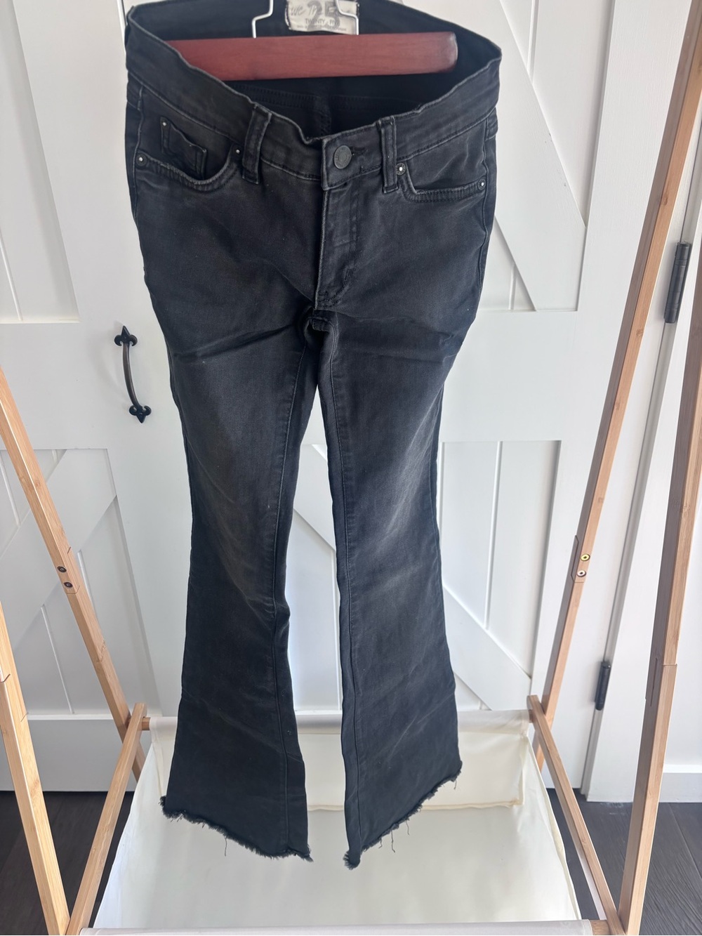We The Free Black Flared Wide Leg Jeans